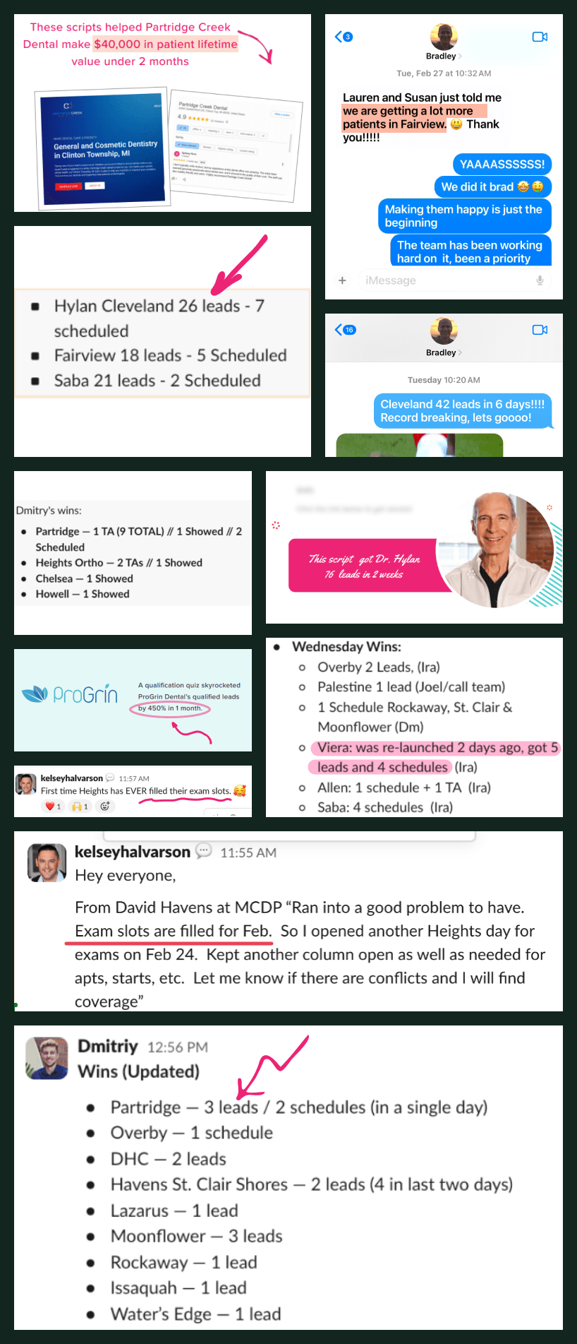 new patients social proof compilation